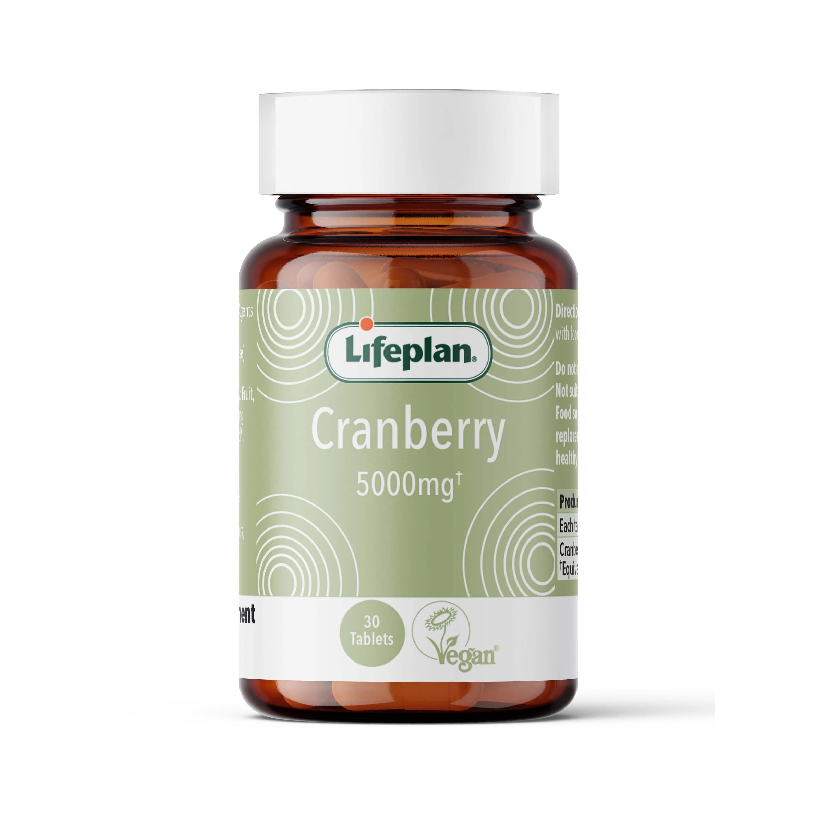 LifePlan Cranberry Extract 5000mg 30 Tablets Vegan