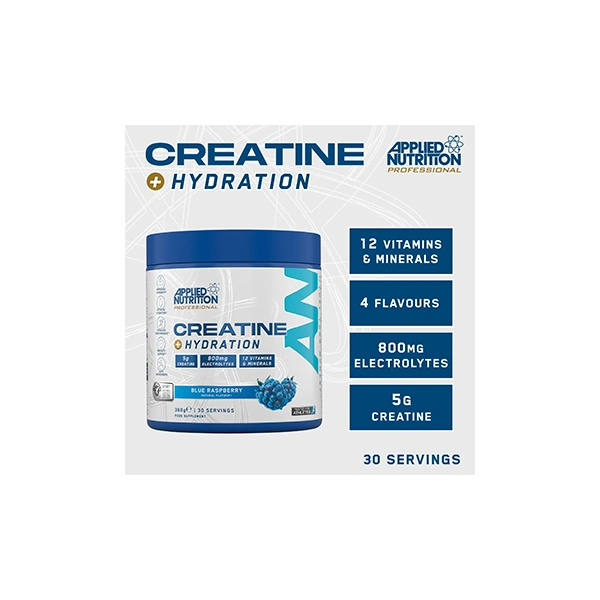 Applied Nutrition Creatine + Hydration, Blue Raspberry, 30 Servings