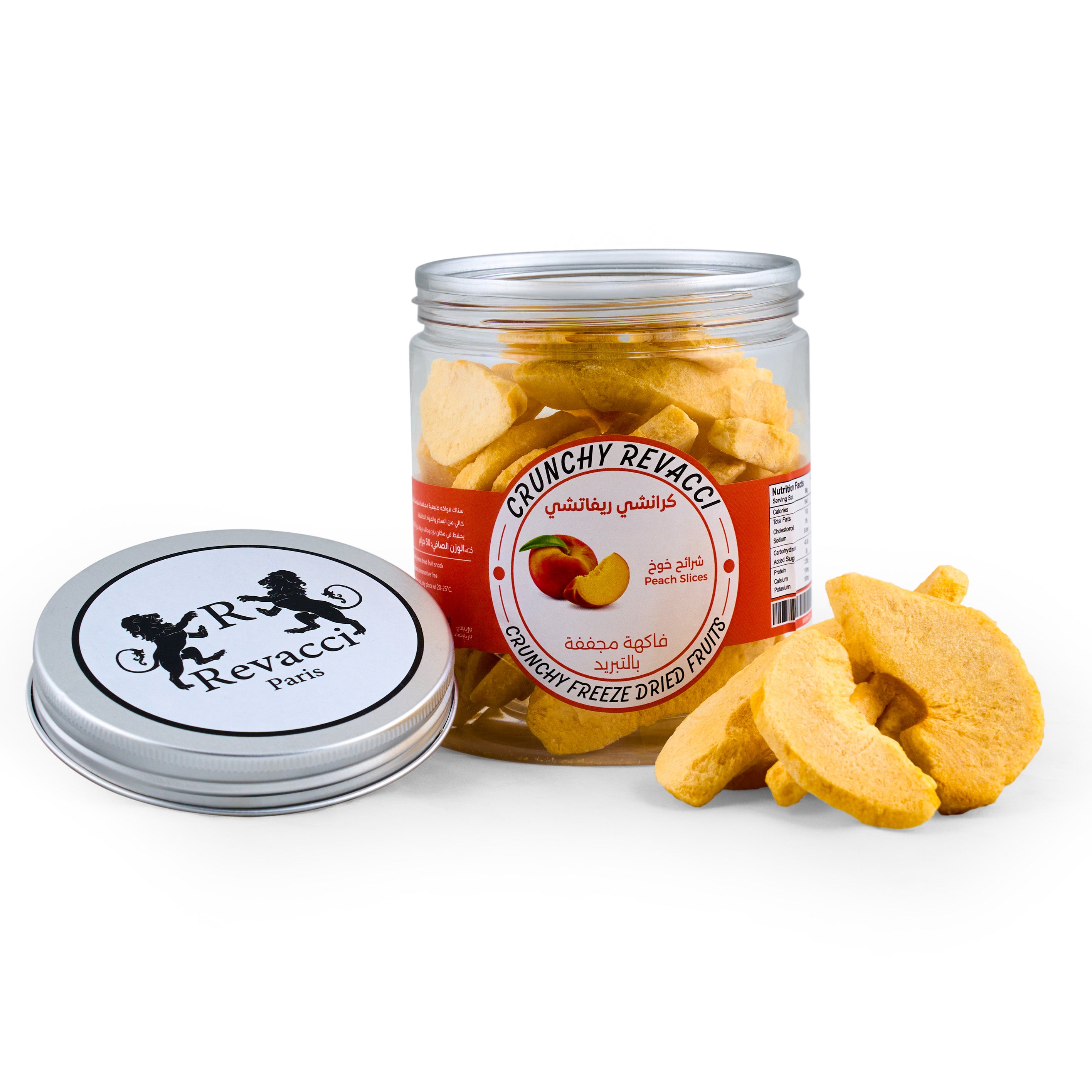 Crunchy Revacci Freeze Dried Peach Slices 50g
