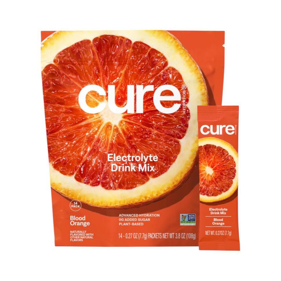 Cure Hydration Electrolyte Drink Mix, Blood Orange, 14 Packets