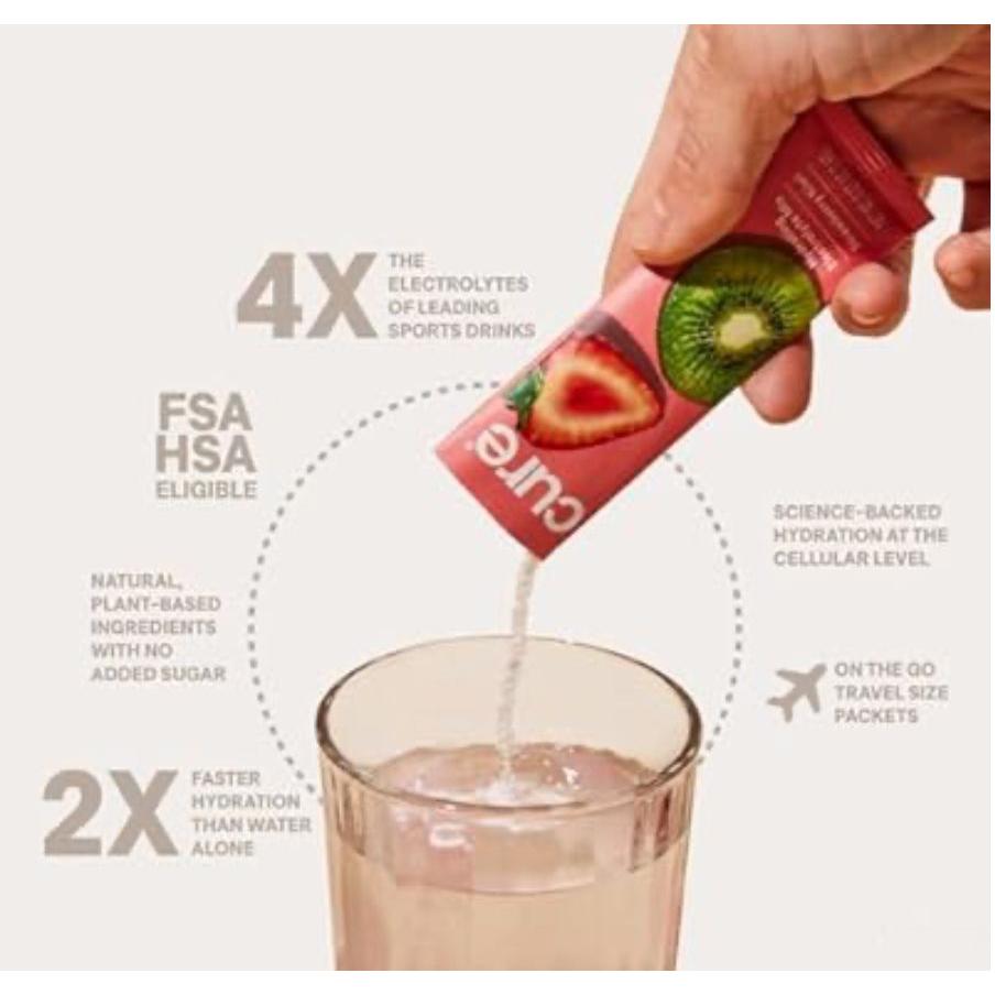 Cure Hydration Electrolyte Drink Mix, Tropical Punch, 14 Packets, 0.27 oz (7.6 g) Each