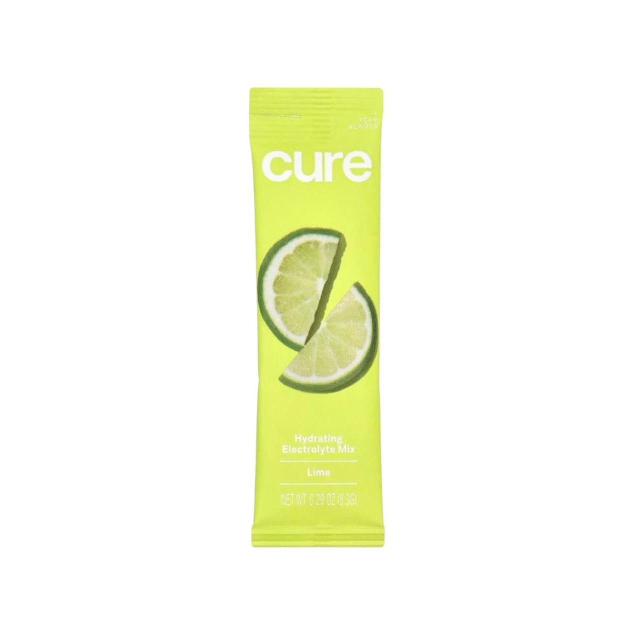 Cure Hydration Hydrating Electrolyte Drink Mix Lime 14 Packs