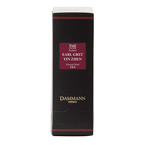 DAMMANN FRERES The Noir EARL GREY YIN ZHEN Flavoured black tea 24 envoleped crystal Teabags 48g