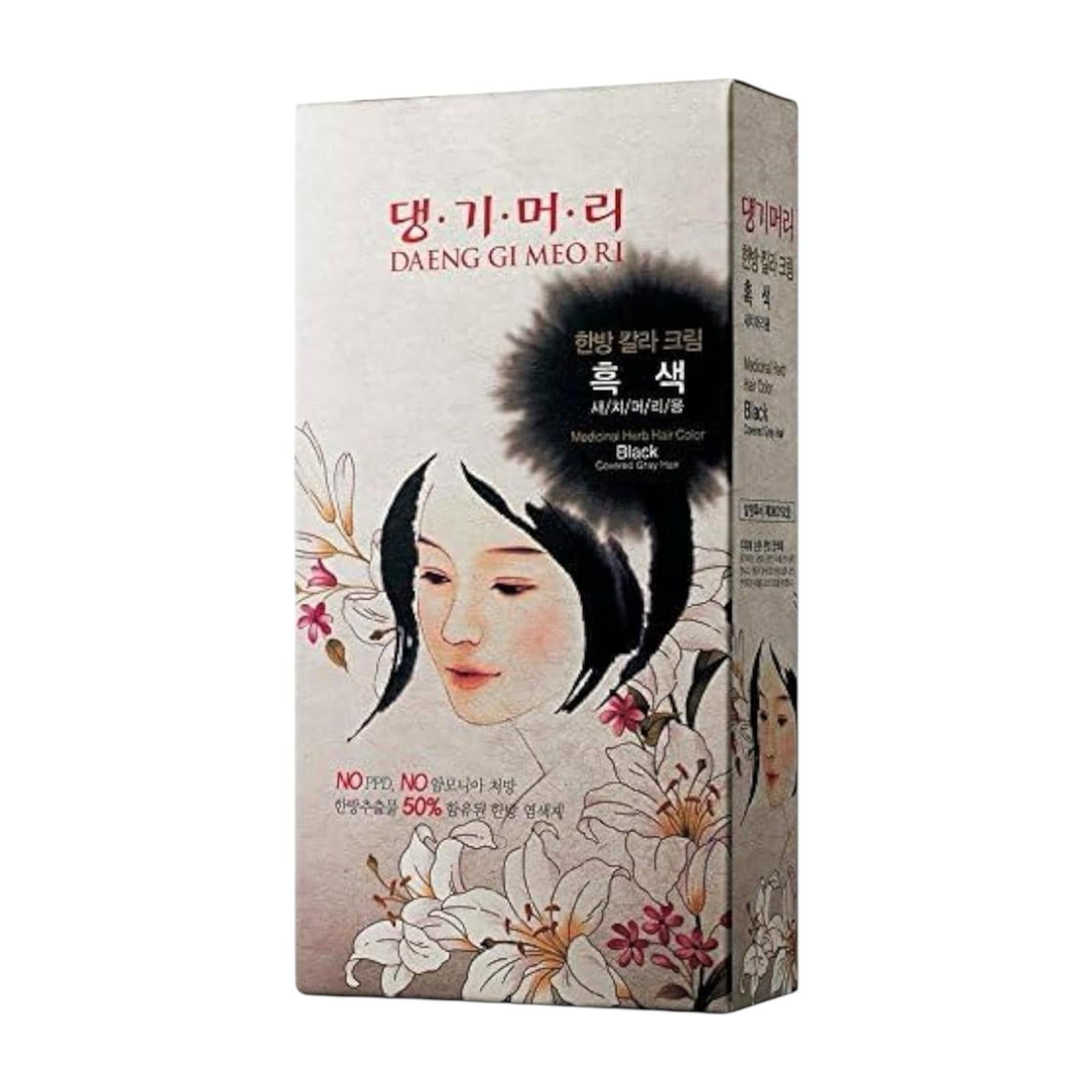 Daeng Gi Meo Ri Korean Herbal Hair Dye Color Cream – BLACK
