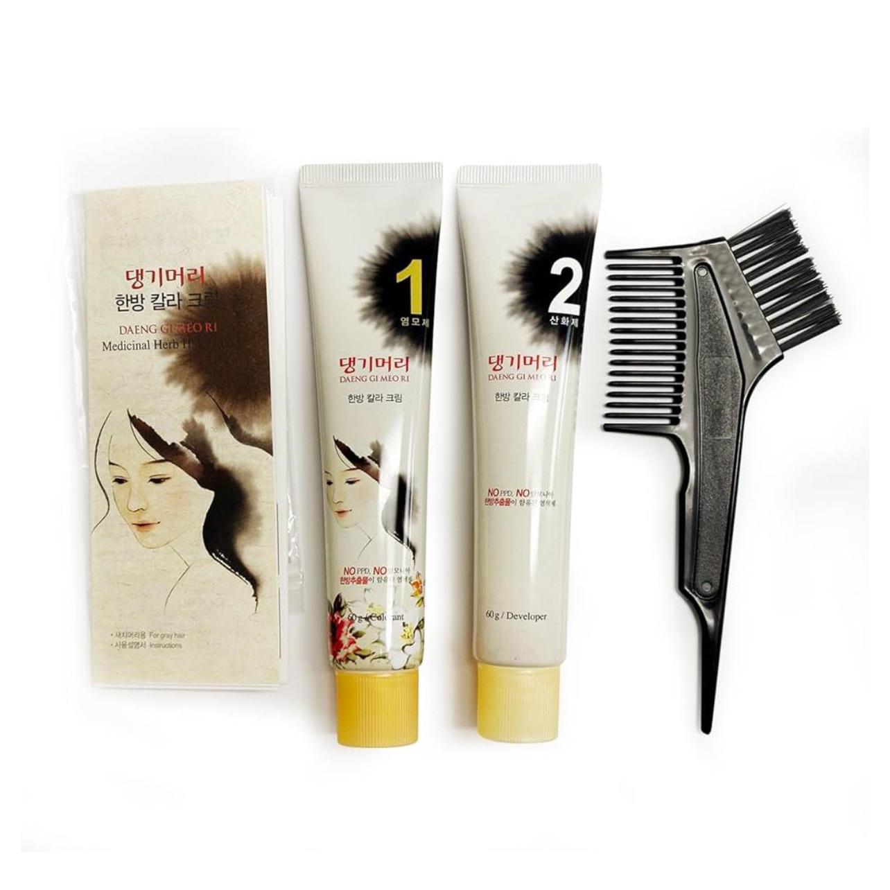 Daeng Gi Meo Ri Korean Herbal Hair Dye Color Cream – Medium Brown