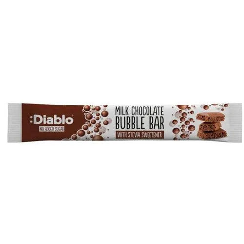 Diablo No Added Sugar Milk Chocolate Bubble Bar With Stevia 30g