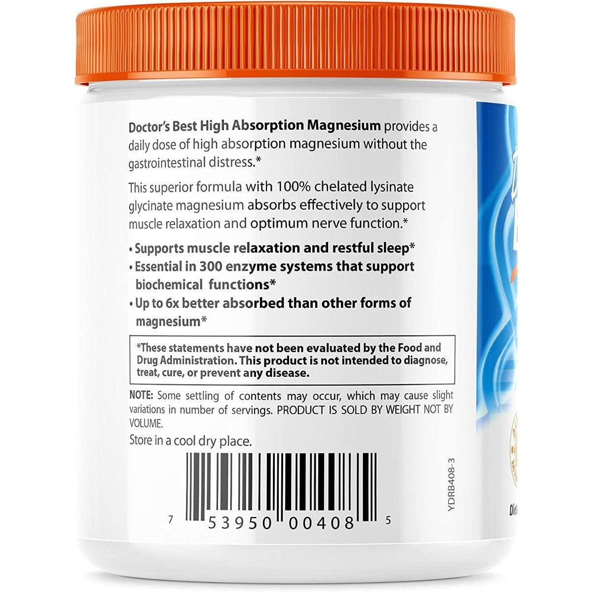 Doctor's Best High Absorption Magnesium Glycinate Powder 200g