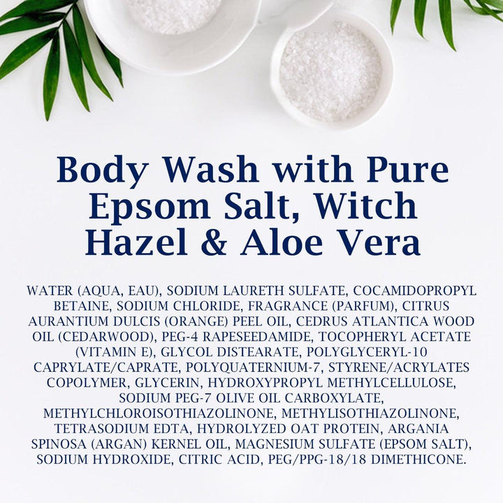 Dr Teal's Body Wash with Pure Epsom Salt Clarify & Smooth with Witch Hazel & Aloe Vera 710ml