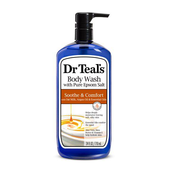 Dr Teal's Body Wash with Pure Epsom Salt Soothe & Comfort with Oat Milk & Argan Oil 710ml