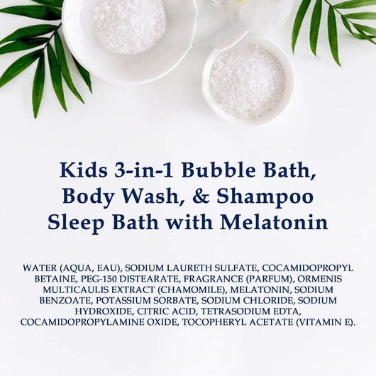 Dr Teal`s Kids 3-in-1 Bubble Bath, Body Wash & Shampoo Sleep Bath With Melatonin 591ml