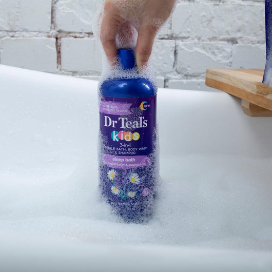 Dr Teal`s Kids 3-in-1 Bubble Bath, Body Wash & Shampoo Sleep Bath With Melatonin 591ml