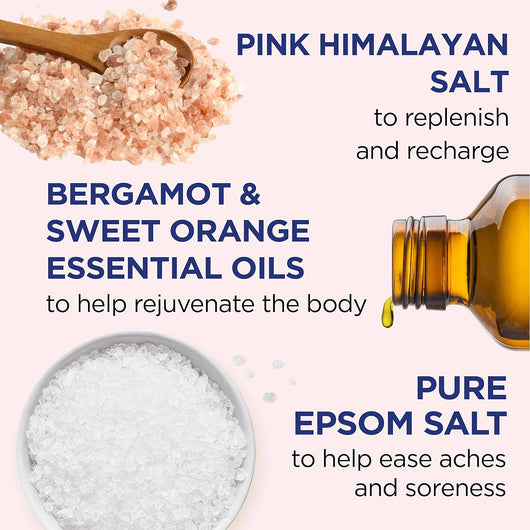 Dr Teal's Pink Himalayan Mineral Salt Soak with Pure Epsom Salt, Restore & Replenish 1.36 KG