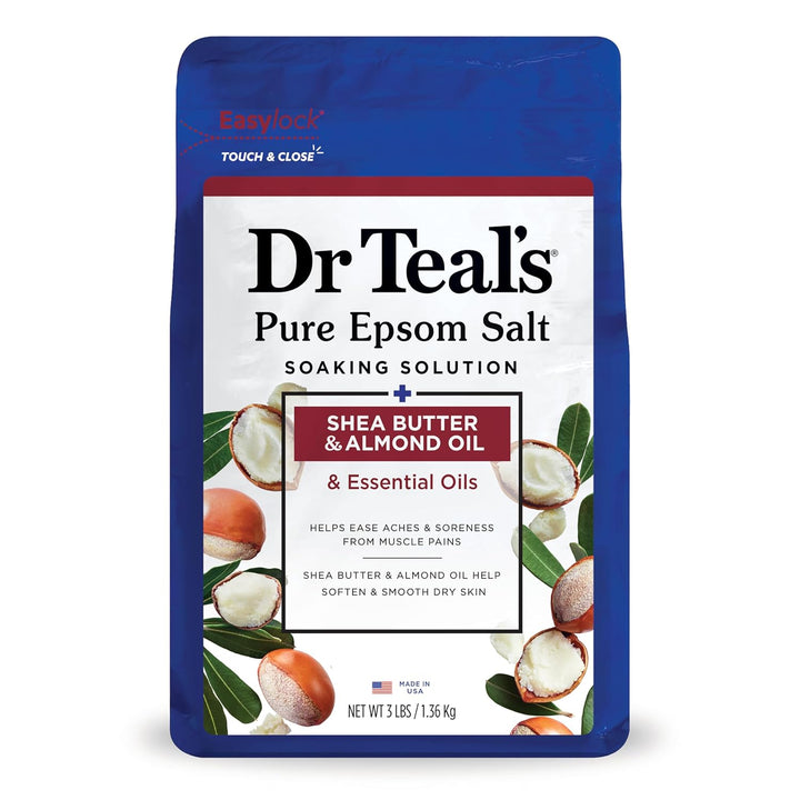 Dr Teal's Pure Epsom Salt, Shea Butter & Almond, 1.36 Kg