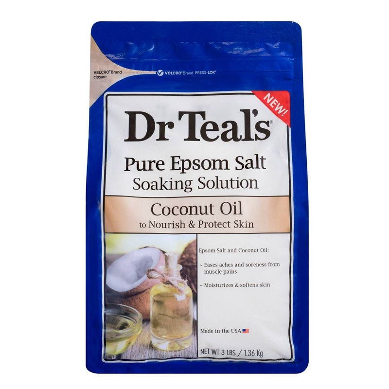 Dr Teal's Pure Epsom Salt Soaking Solution Nourish & Protect Coconut Oil 1.36