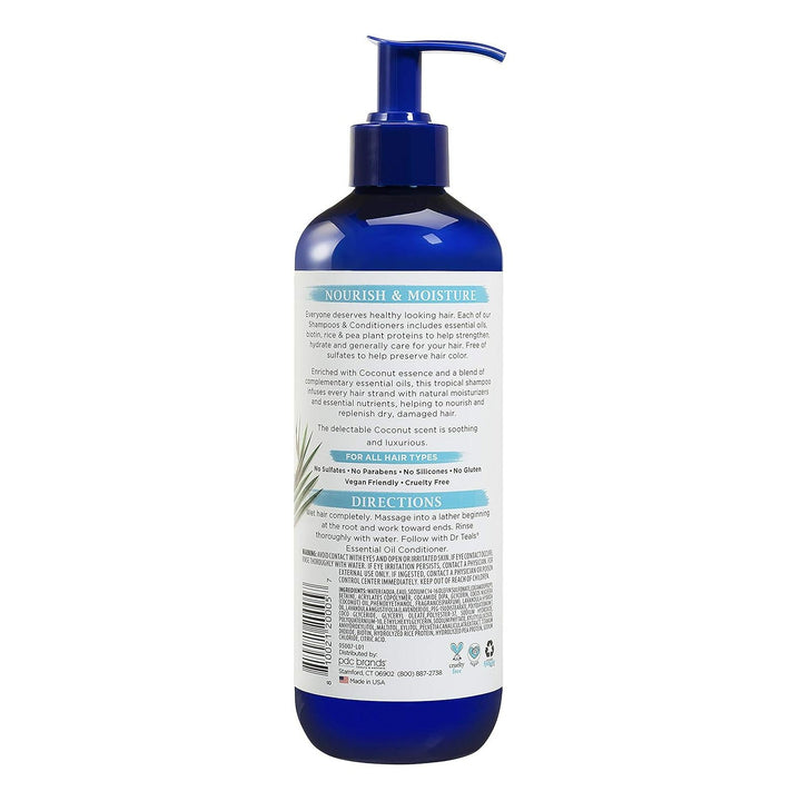 Dr Teal's Shampoo, Coconut & Essential Oils 473ml