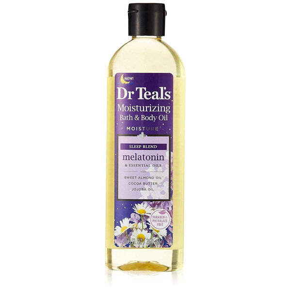 Dr Teal's Sleep Blend Melatonin Moisturizing Bath & Body Oil with Lavender, Jojoba Oil, Sweet Almond Oil, Cocoa Butter and Aloe Vera260ml