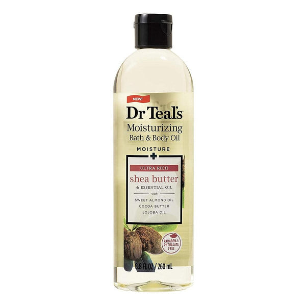 Dr Teal's Ultra Rich Shea Butter Moisturizing Oil with Jojoba Oil, Sweet Almond Oil, and Cocoa Butter 260ml