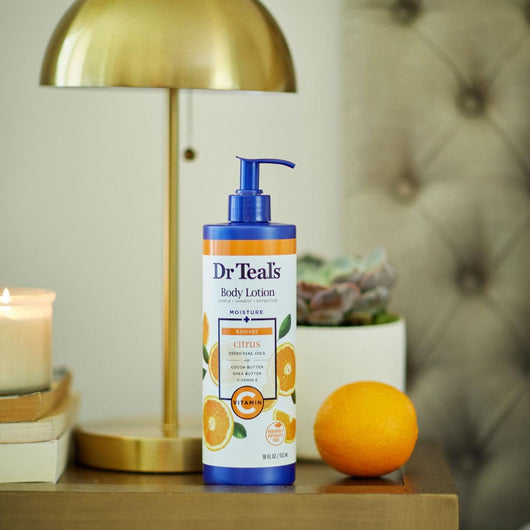 Dr. Teal's Body Lotion Citrus Essential Oils With Cocoa Butter, Shea Butter & Vitamin C 473ml