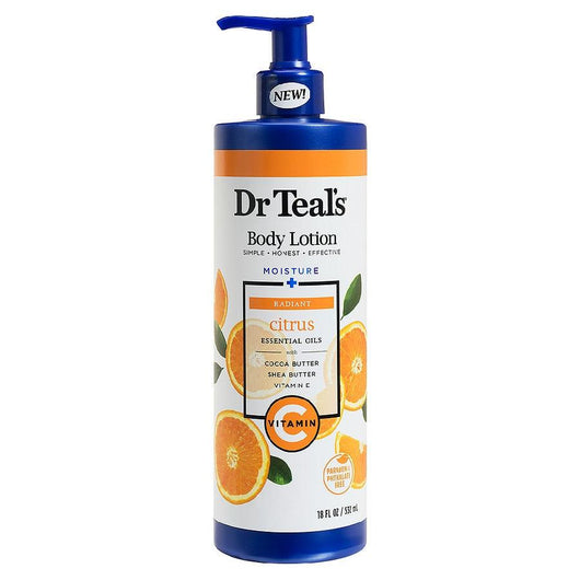 Dr. Teal's Body Lotion Citrus Essential Oils With Cocoa Butter, Shea Butter & Vitamin C 473ml