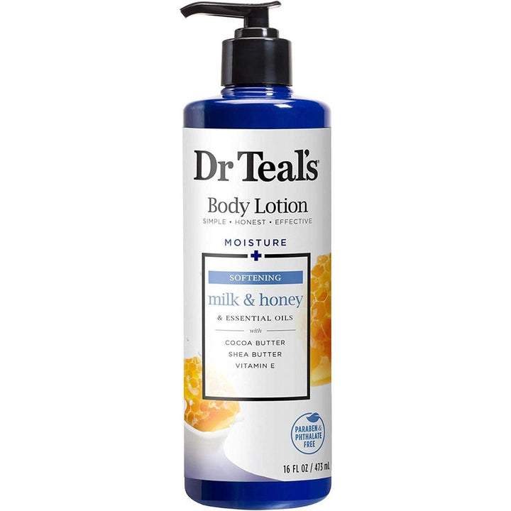 Dr. Teal's Body Lotion Milk & Honey With Cocoa Butter, Shea Butter & Vitamin E 473ml