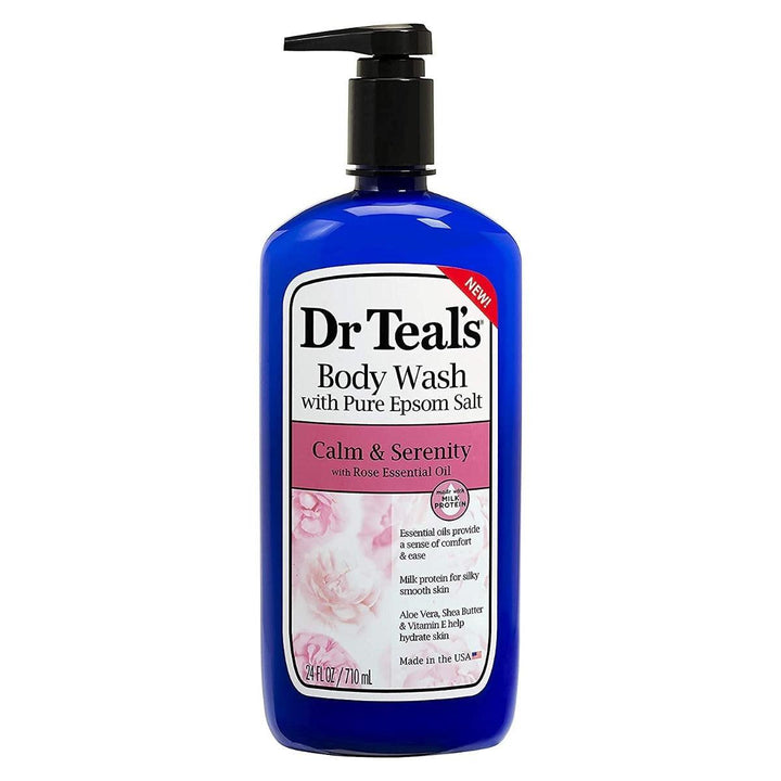 Dr. Teal's Body Wash With Pure Epsom Salt Calm & Serenity With Rose Essential Oil 710ml