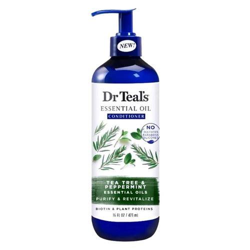 Dr. Teal's Conditioner Tea Tree & Peppermint Essential Oil No Sulfates No Parabens No Silicon 473ml