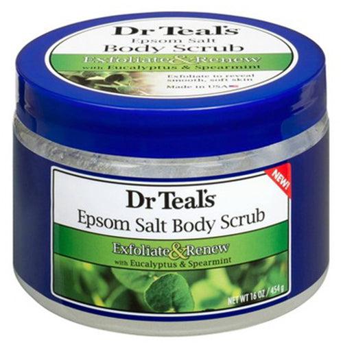 Dr. Teal's Exfoliate & Renew Epsom Salt Body Scrub Eucalyptus and Spearmint 454g