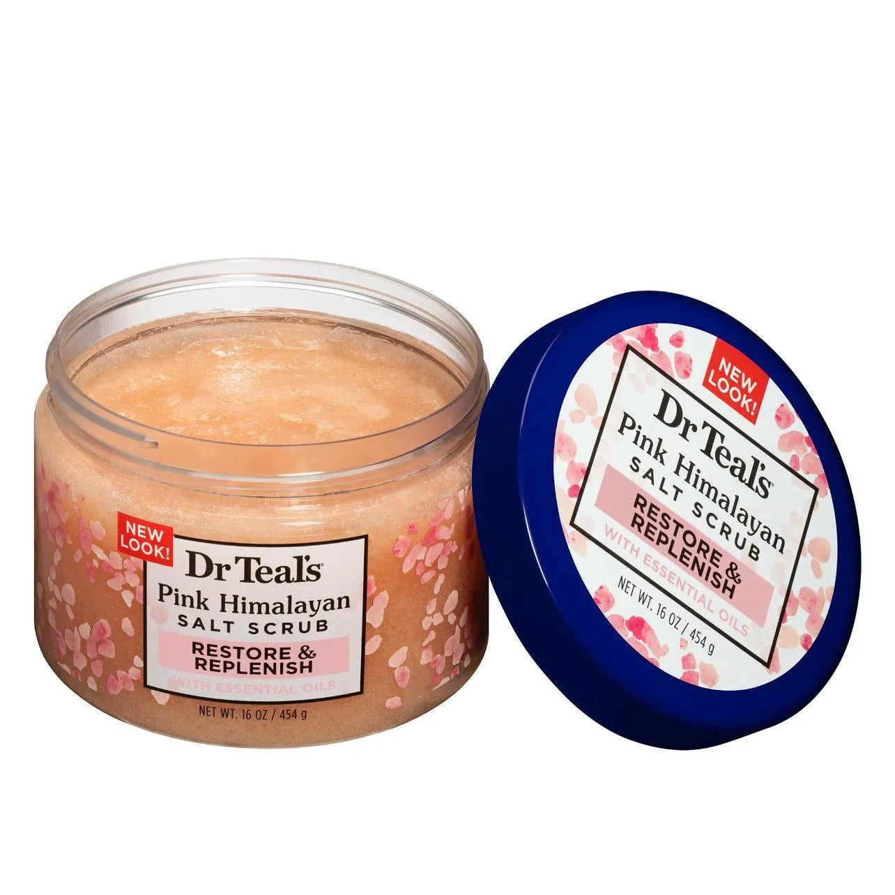 Dr. Teal's Pink Himalayan Salt Body Scrub With Pure Epsom Salt 454g