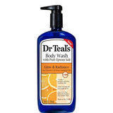 Dr. Teal's Pure Epsom Salt Body Wash Glow & Radiance with Vitamin C and Citrus Essential Oils 710ml
