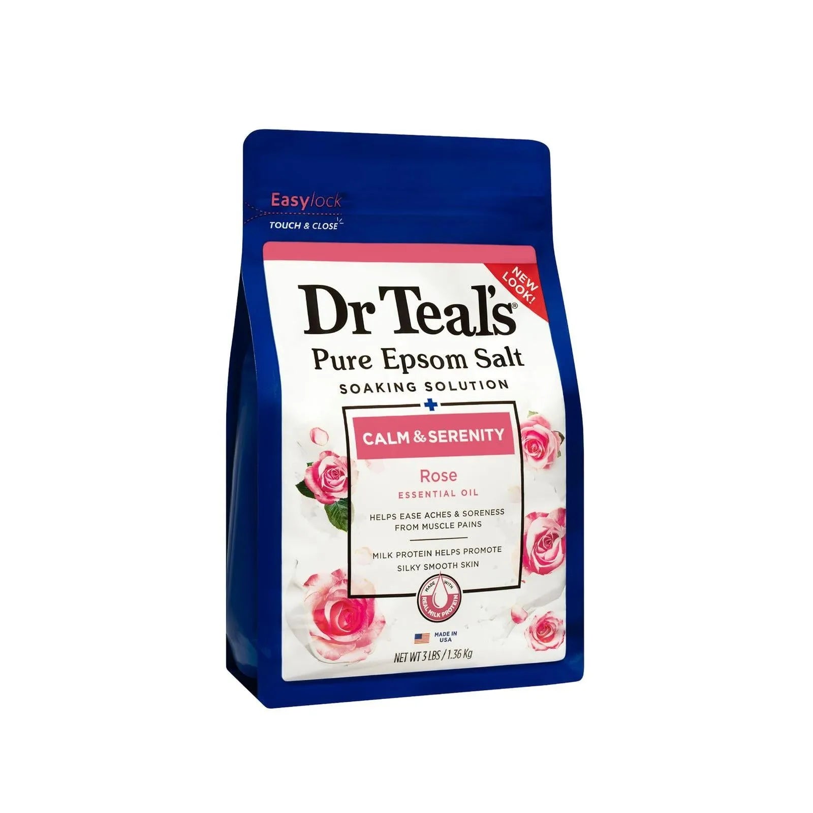 Dr. Teal's Pure Epsom Salt Calm & Serenity With Rose Essential Oil 1.36kg