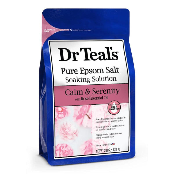 Dr. Teal's Pure Epsom Salt Calm & Serenity With Rose Essential Oil 1.36kg