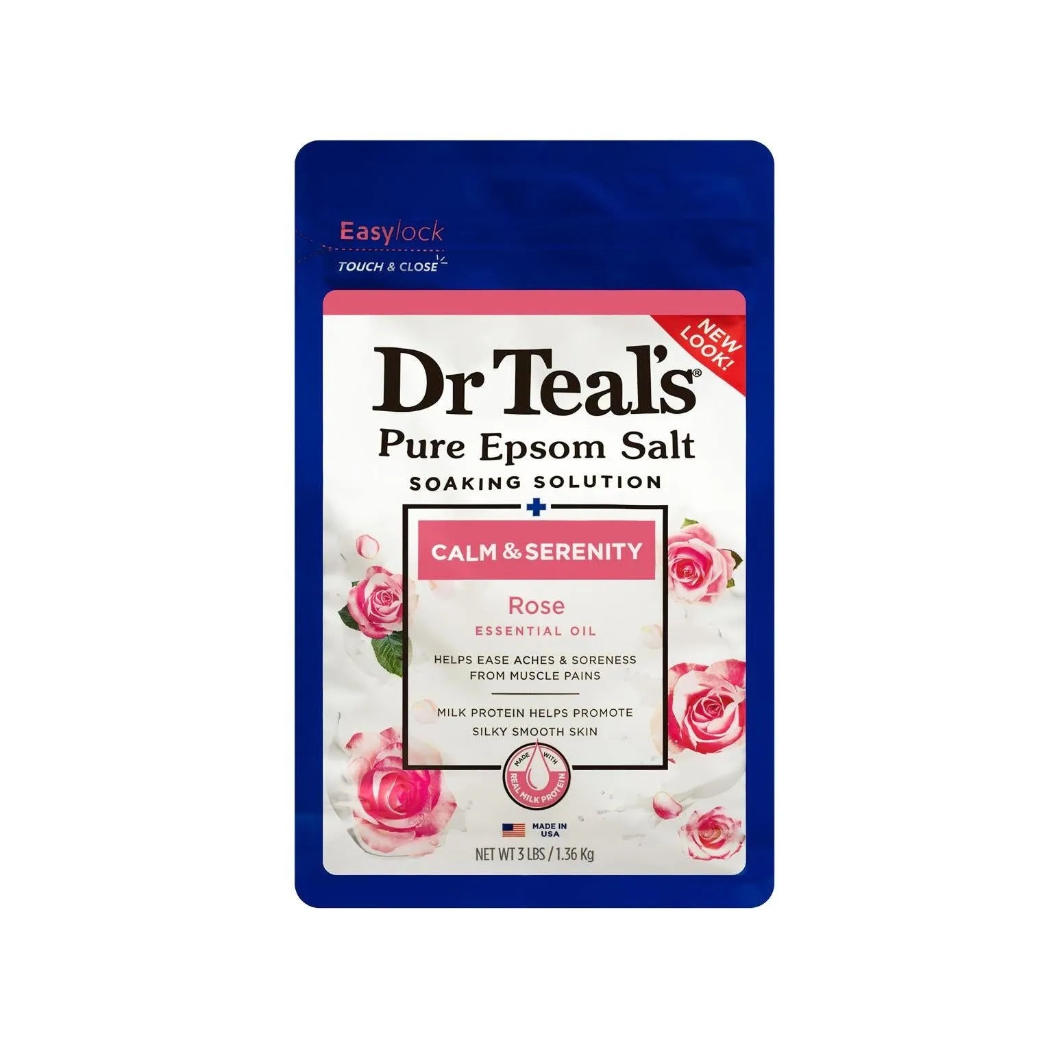 Dr. Teal's Pure Epsom Salt Calm & Serenity With Rose Essential Oil 1.36kg