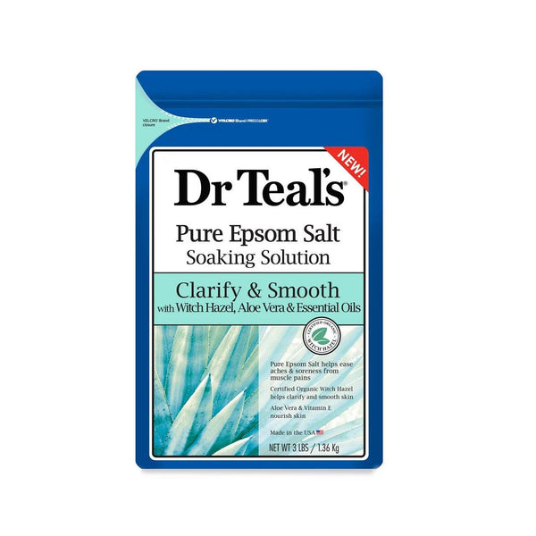 Dr. Teal's Pure Epsom Salt Clarity & Smooth With Witch Hazel, Aloe Vera & Essential Oils 1.36kg