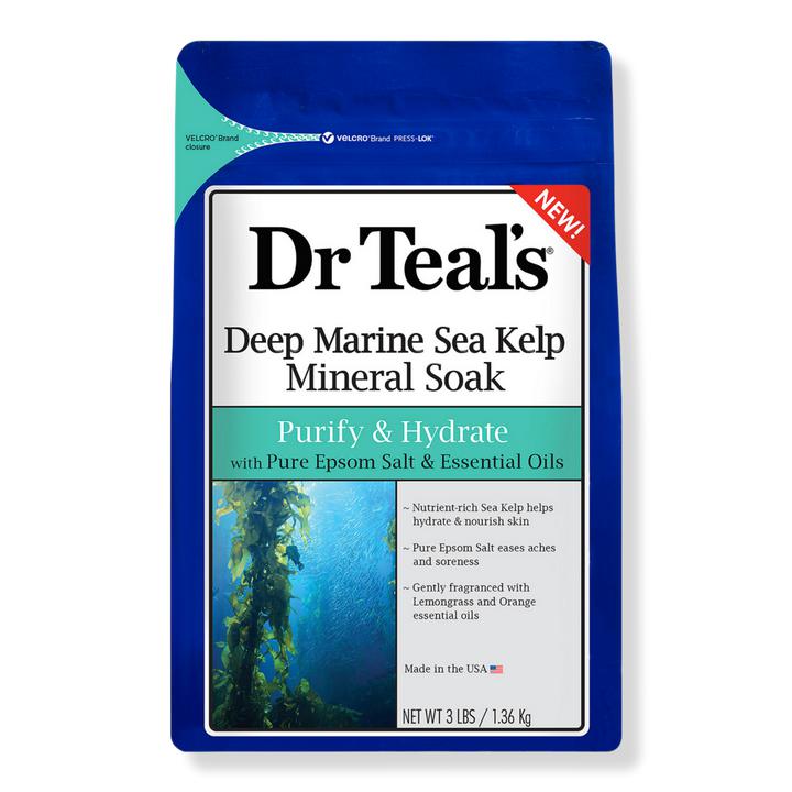 Dr. Teal's Pure Epsom Salt Deep Marine Sea Kelp Mineral Soak Purify & Hydrate 1.36kg