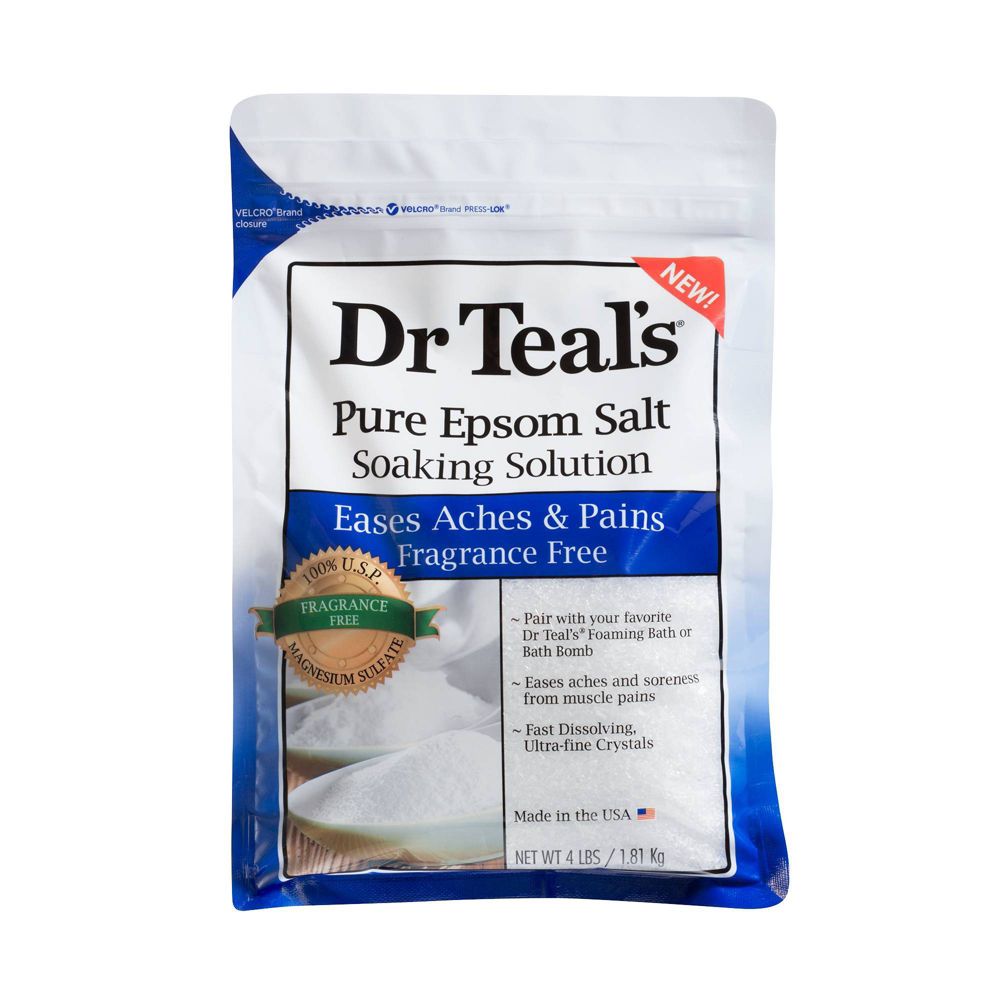 Dr. Teal's Pure Epsom Salt Fragrance Free Eases Aches & Pains 1.36kg