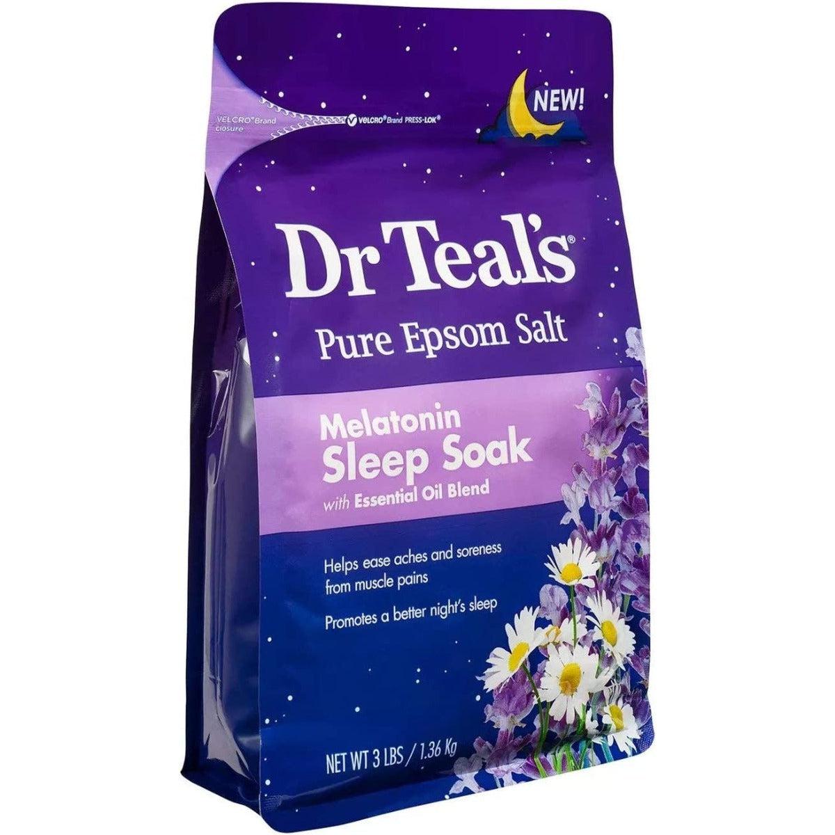 Dr. Teal's Pure Epsom Salt Melatonin Sleep Soak with Essential Oils 1.36kg