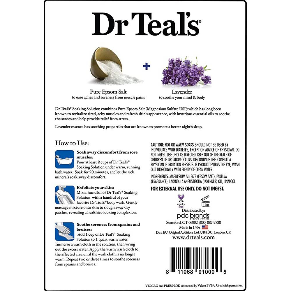 Dr. Teal's Pure Epsom Salt Soothe & Sleep With Lavender 1.36kg