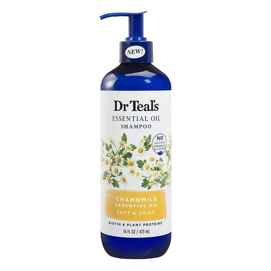 Dr. Teal's Shampoo Chamomile Essential Oil Soft & Shine No Sulfates No Parabens No Silicones 473ml