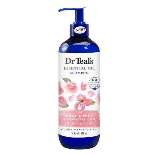 Dr. Teal's Shampoo Rose & Milk Essential Oil No Sulfates No Parabens No Silicon 473ml
