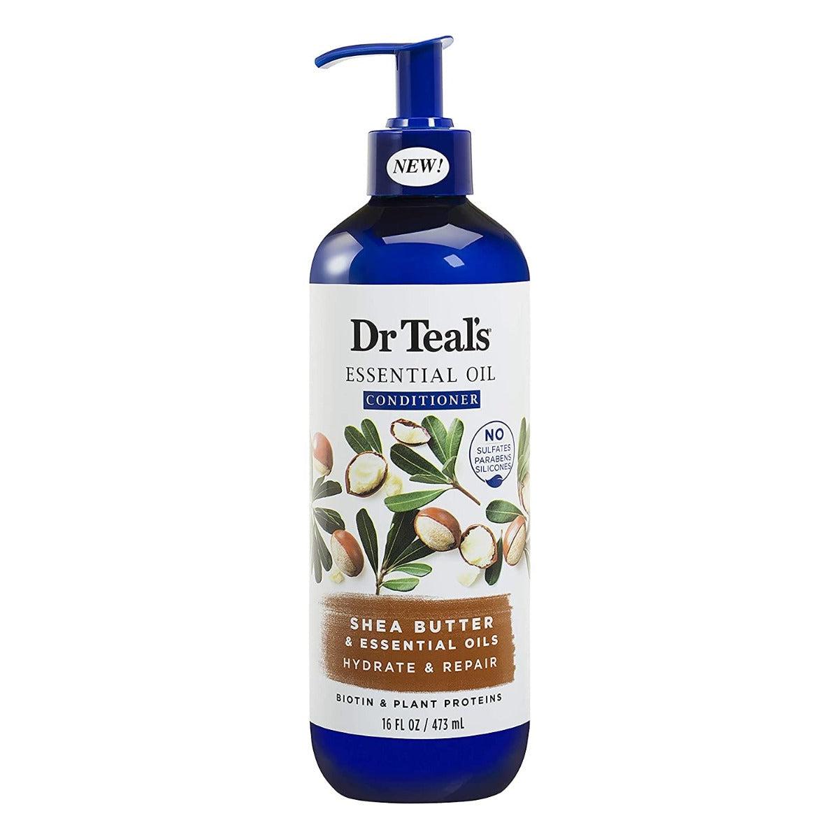 Dr. Teal's Shampoo Shea Butter & Essential Oil Hydrate & Repair No Sulfates No Parabens No Silicones