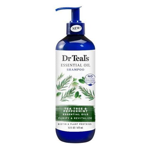 Dr. Teal's Shampoo Tea Tree & Peppermint Essential Oil No Sulfates No Parabens No Silicon 473ml