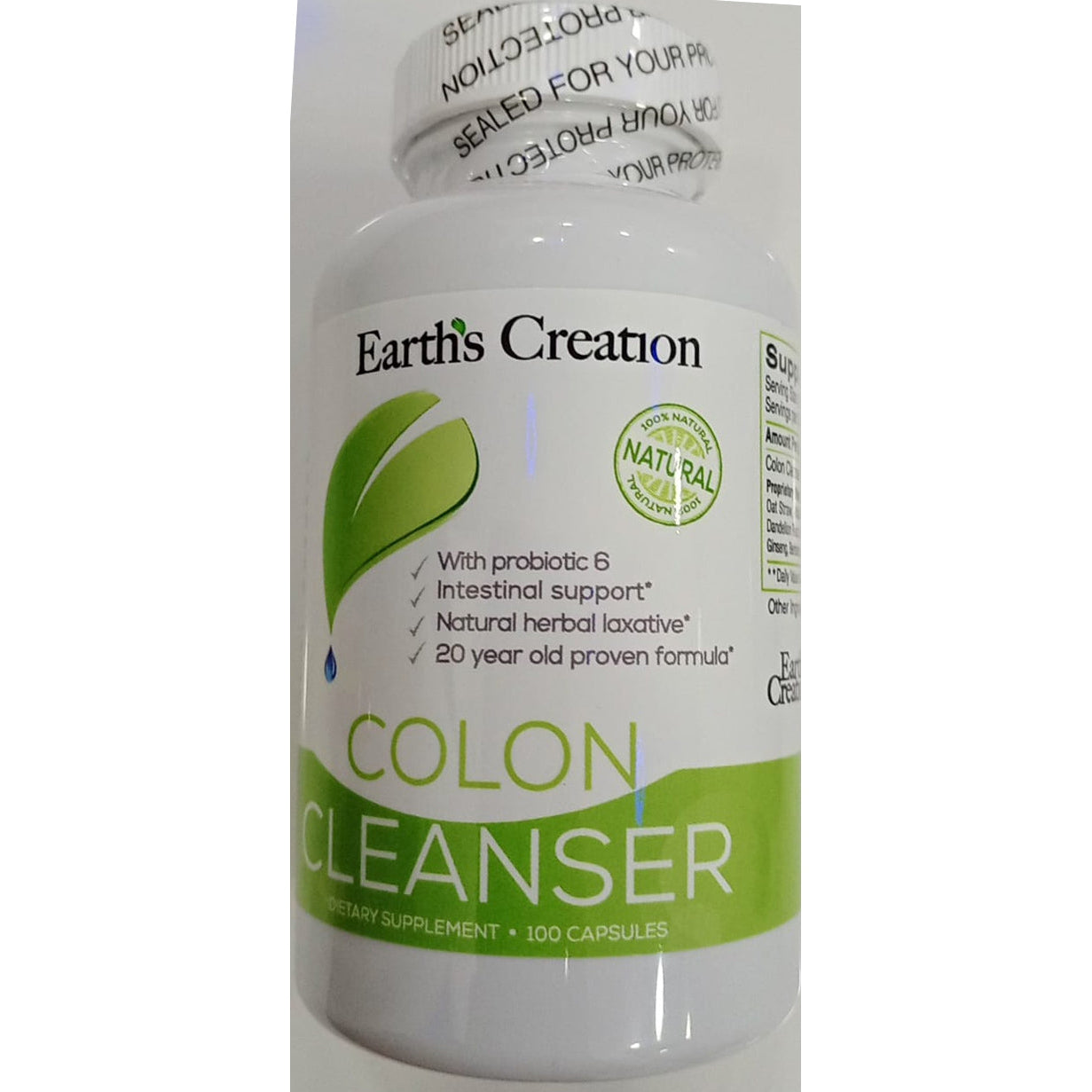 Earths Creation Colon Cleanser 100 Capsules Healthland Co