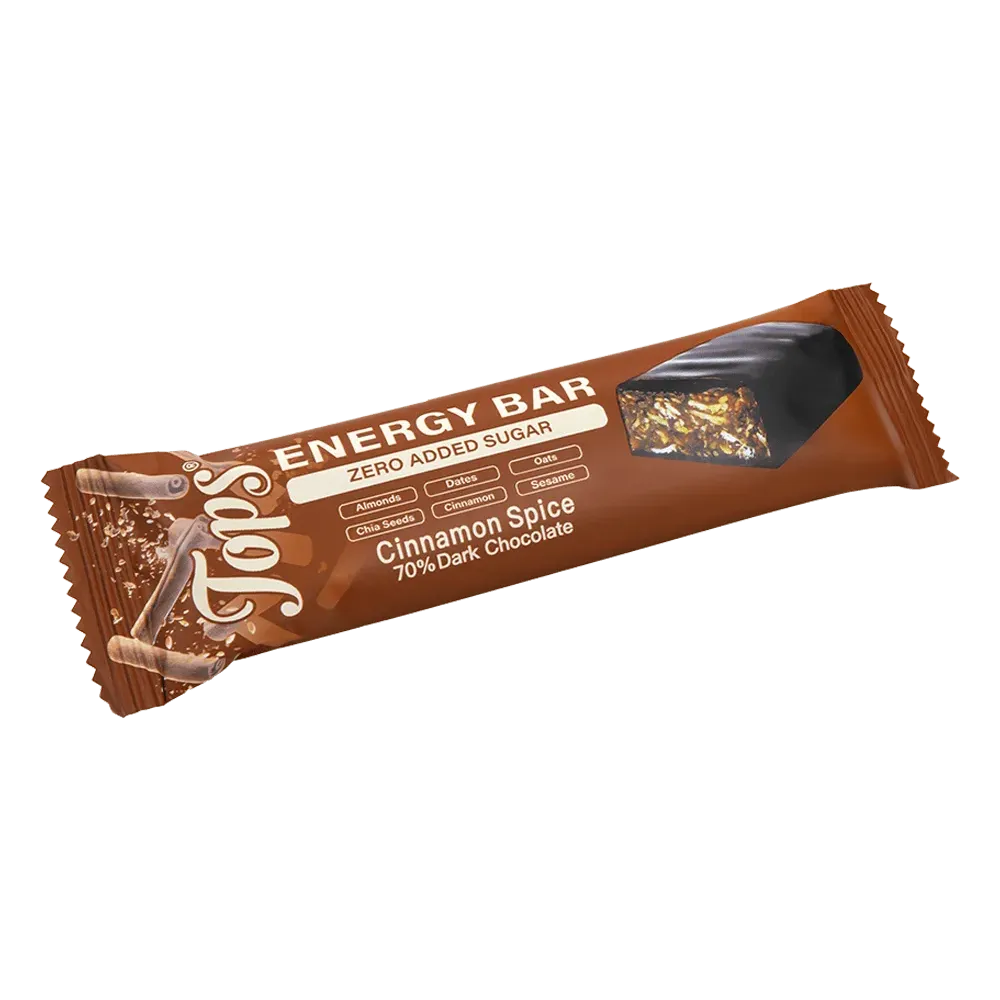 Tops Cinnamon Spice 70% Dark Chocolate Energy Bar 50g