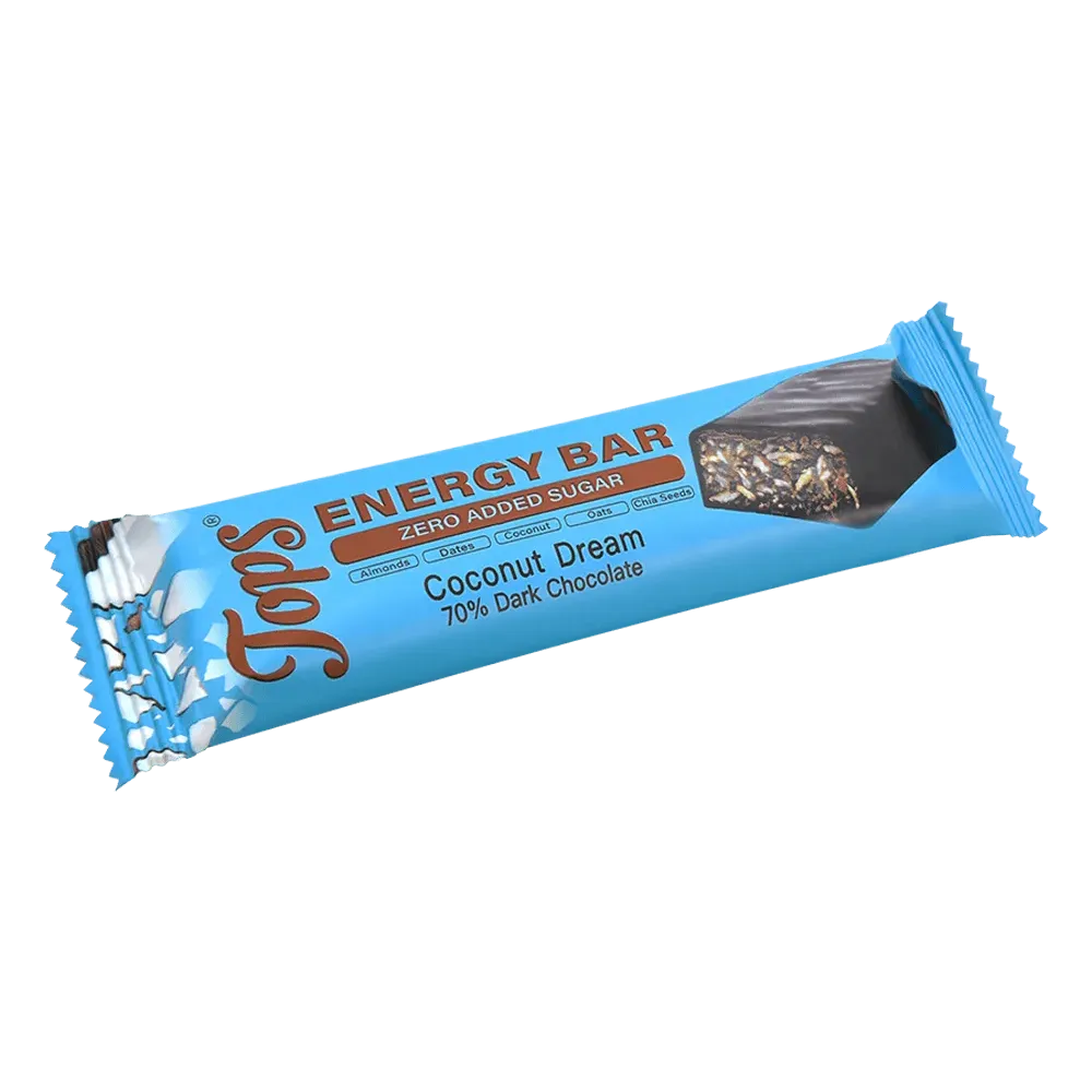 Tops Coconut Dream 70% Dark Chocolate Energy Bar 50g