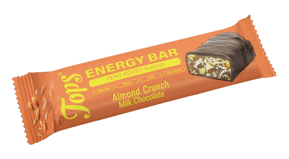 Tops almond Crunch Milk Chocolate Energy Bar 50g