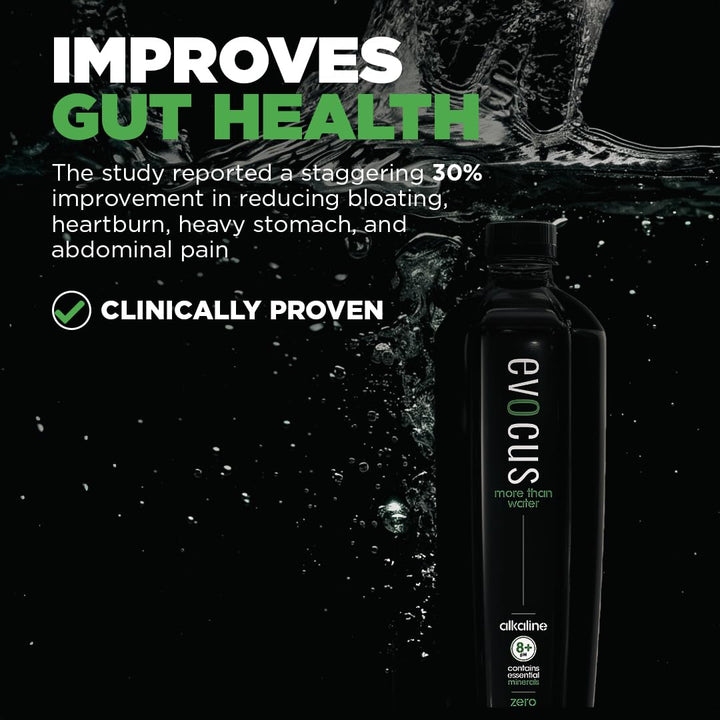 Evocus Black Alkaline Water with Clinically Proven Benefits | Infused with Essential Minerals | 8+ pH Alkaline