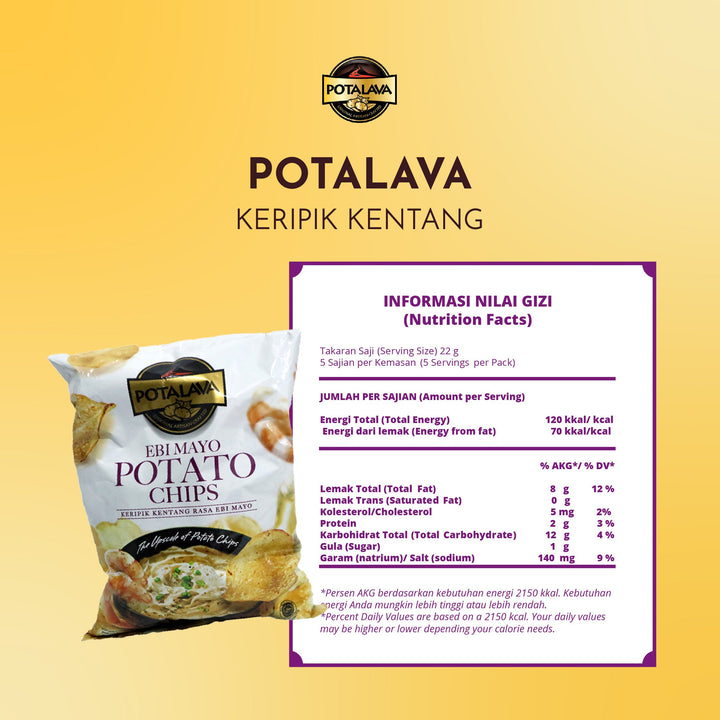 FOODWISE POTALAVA EBI Mayo Potato Chips 110g