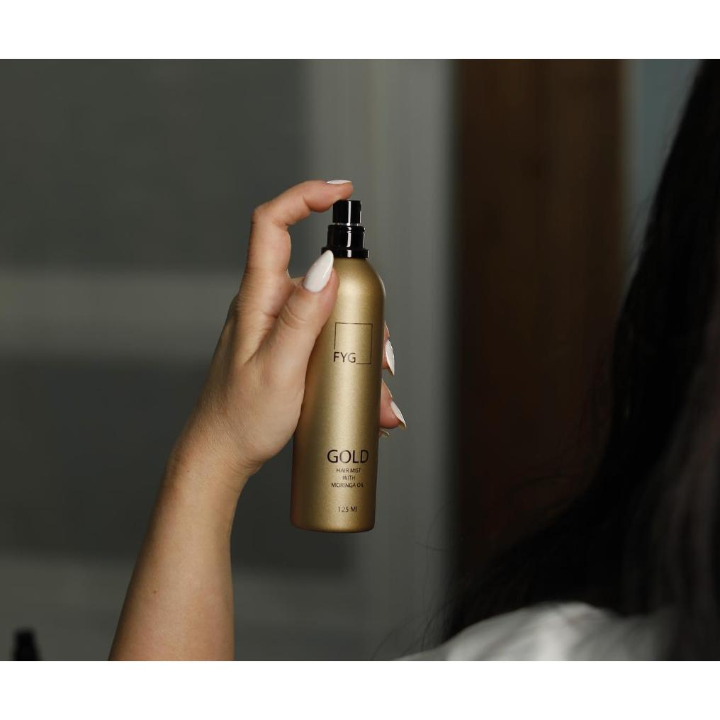 FYG Gold Hair Mist With Moringa Oil | Alcohol Free | For Hair & Body 125ml