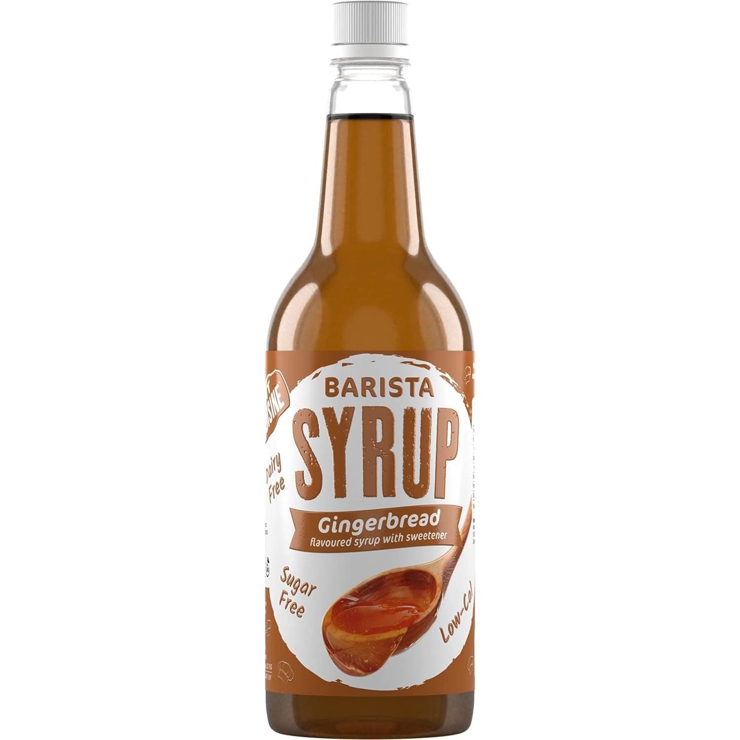 Fit Cuisine Coffee Syrups - Barista Syrup for Coffee Drinks, Low Calorie, Sugar Free - Gingerbread 1 Litre