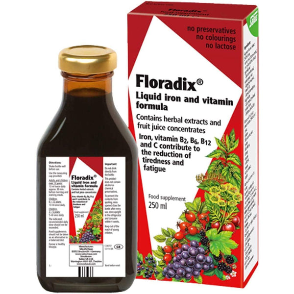 Floradix Floravital Liquid Iron and Vitamin Formula Made in Germany 250ml